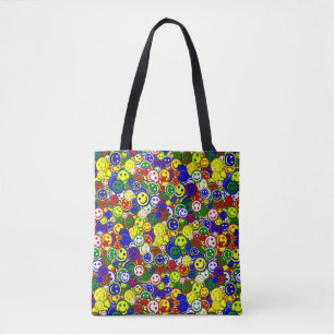 Primary Face Beads-YELLOW-ALLOVER TOTE BAG