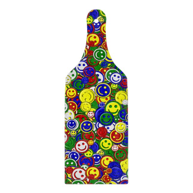 Primary Happy Face Beads,GRN-CUTTING BOARD PADDLE (Front)