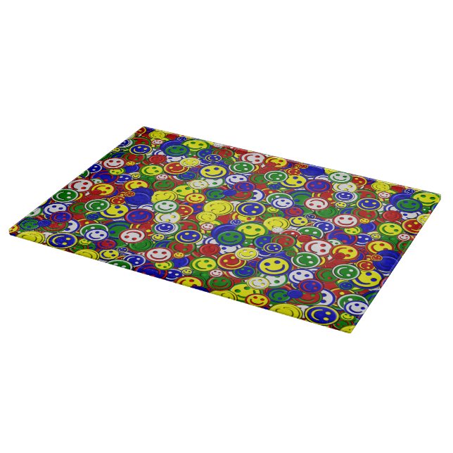 Primary Happy Face Beads,RED-15x11 CUTTING BOARD (Corner)