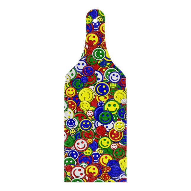 Primary Happy Face Beads,RED-CUTTING BOARD PADDLE (Front)