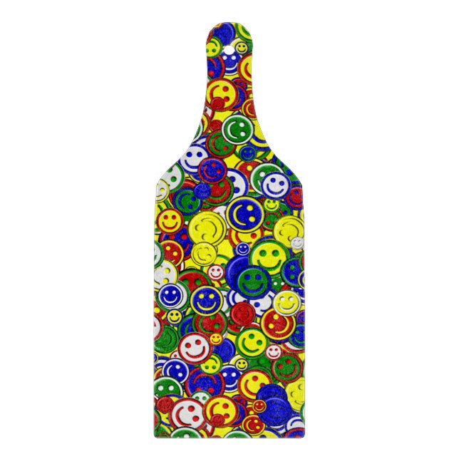 Primary Happy Face Beads,YELL-CUTTING BOARD PADDL (Front)