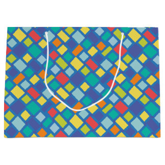 Primary Party Checkerboard Kid's   Large Gift Bag