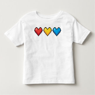Primary Pixel Hearts Kids Novelty T-Shirt