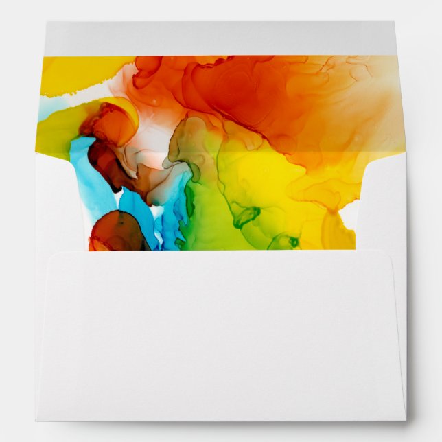 Primary Plume - Watercolors Envelope (Back (Bottom))