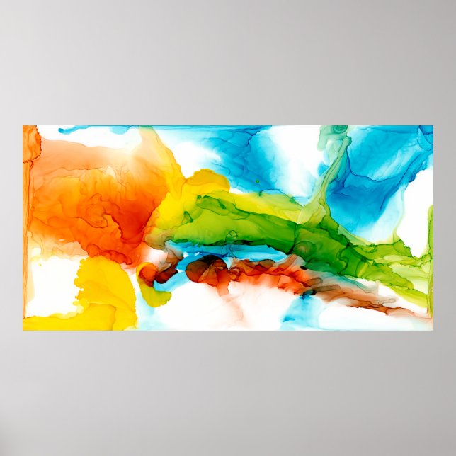 Primary Plume - Watercolors Poster (Front)