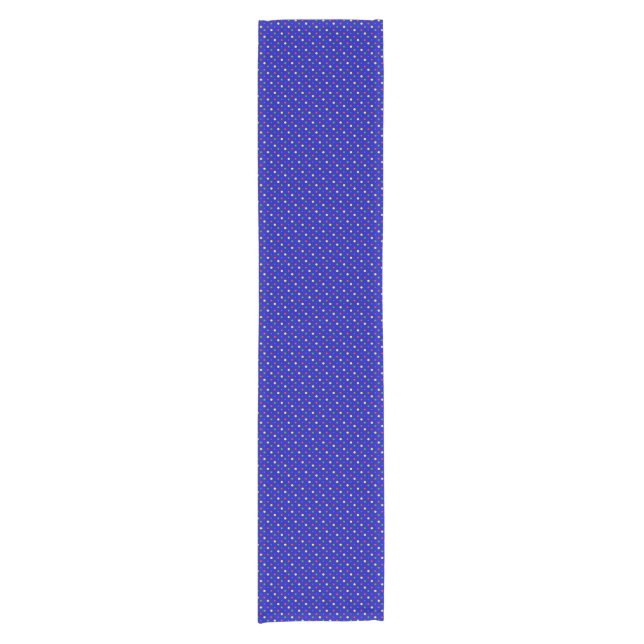 Primary Polka Dots-Blu-COTTON TABLE RUNNER (Front)