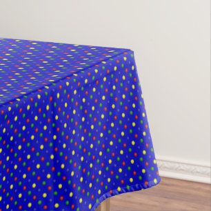 PRIMARY POLKA DOTS BLUE-52x70 TABLECLOTH