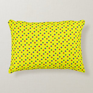 Primary Polka Dots Yellow-ACCENT PILLOW