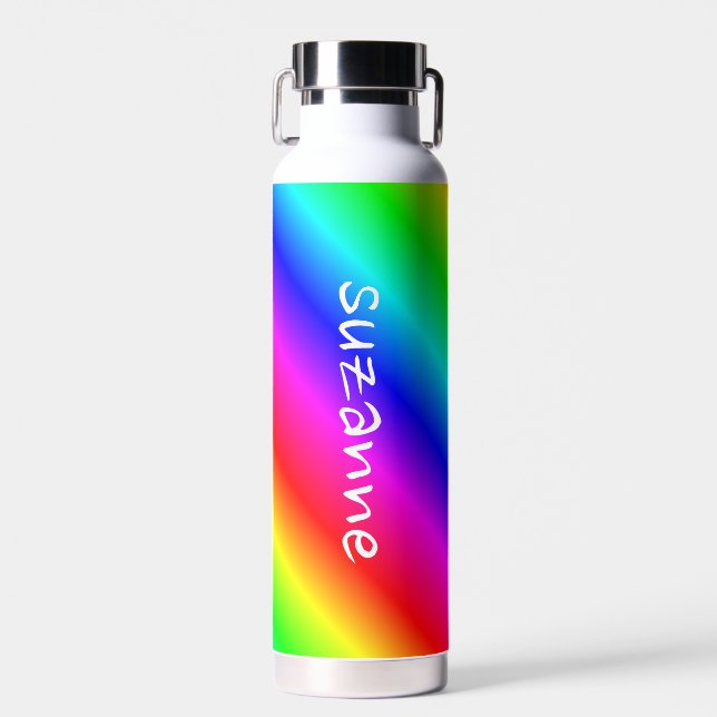 Primary Rainbow Gradient Water Bottle (Front)