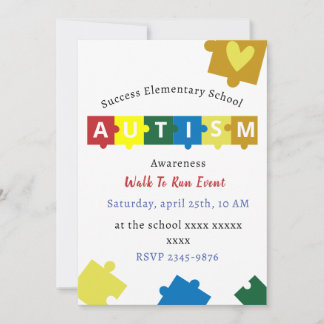 Primary School Autism Awareness Invitation