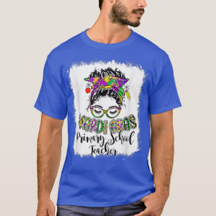 Primary School Teacher Mardi Gras Crawfish Happy C T-Shirt