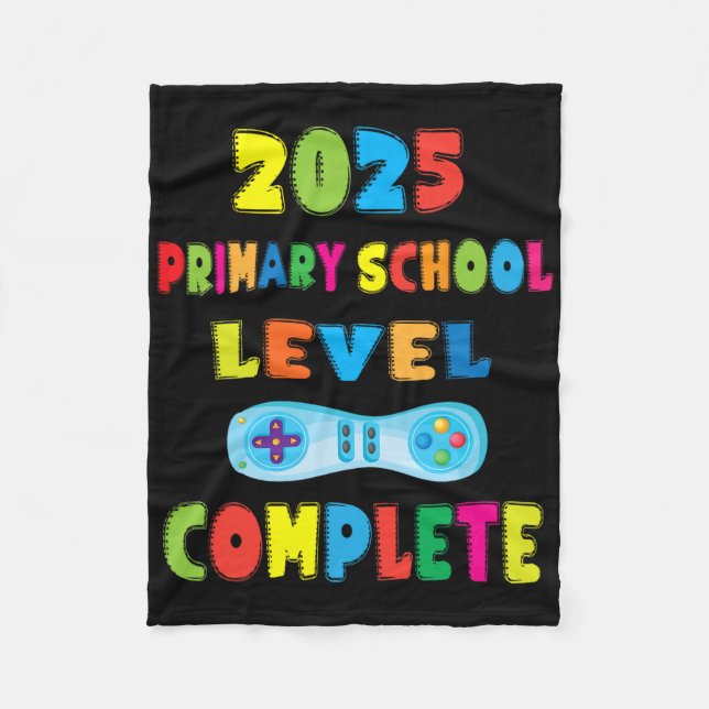 Primary School Year 6 Leaver 2025 - Gamer Level Co Fleece Blanket (Front)