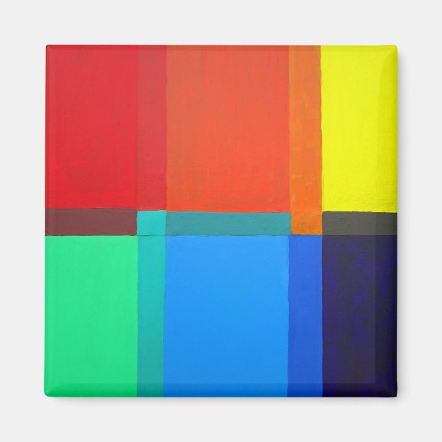 Primary Secondary Tertiary Colour. Abstract Design Magnet (Front)