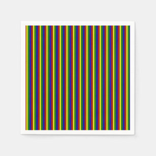 Primary Squares,Rolled Stripes- Paper Napkins