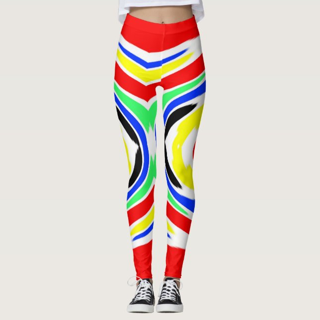 Primary Streaks Women's Leggings (Front)