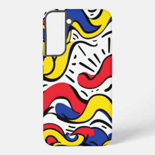 Primary Waves: Bold Mondrian-Style Abstract Samsung Galaxy Case