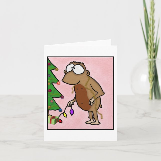 Primate Christmas Holiday Card (Front)