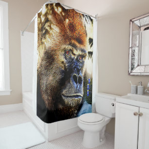 Primate Models: Outstanding Gorilla 01-01 Shower Curtain