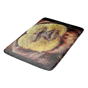 Primate Models: White-faced Saki monkey Bath Mat