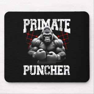 Primate Puncher Boxing Muscular Gorilla Boxer Ape Mouse Pad