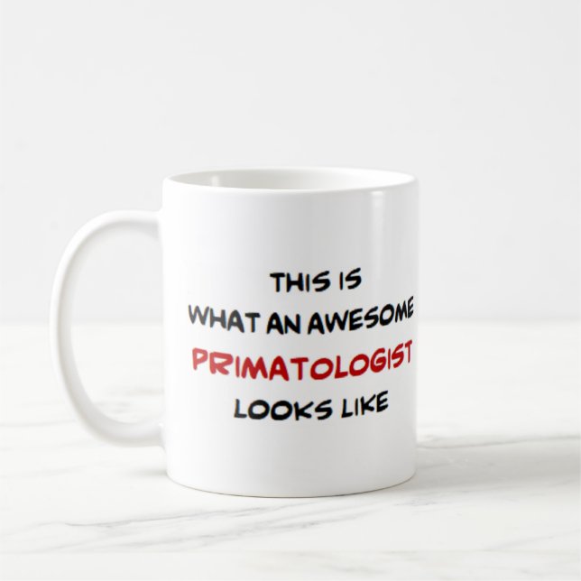 primatologist, awesome coffee mug (Left)