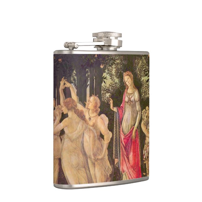 Primavera, Allegory of Spring by Sandro Botticelli Hip Flask (Right)