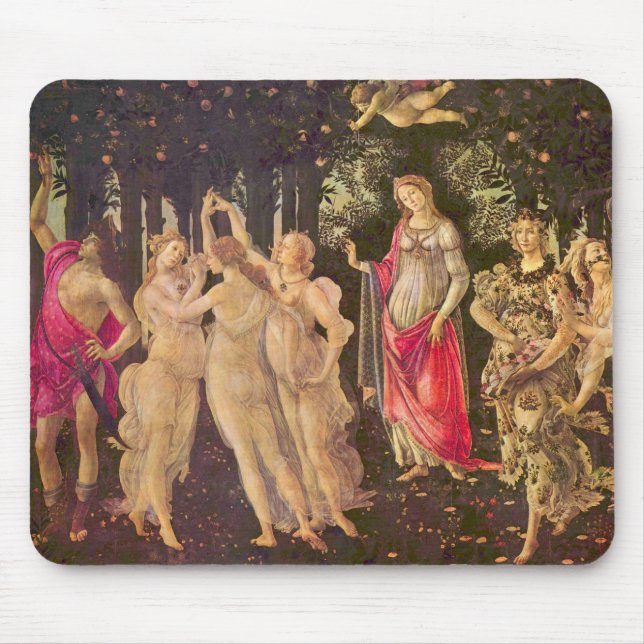 Primavera, Allegory of Spring by Sandro Botticelli Mouse Pad (Front)