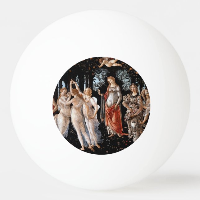 Primavera Botticelli Ping Pong Ball (Front)