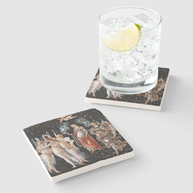 Primavera Botticelli Stone Coaster (Side)