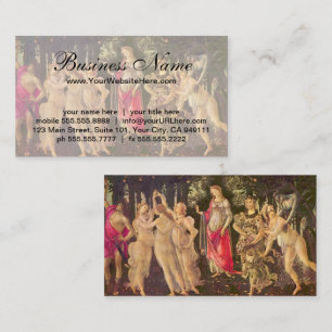 Primavera by Botticelli, Antique Renaissance Art Business Card