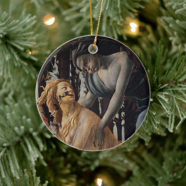Primavera, Chloris and Zephyrus, Sandro Botticelli Ceramic Ornament (Tree)