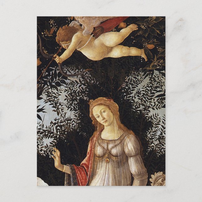 Primavera, Cupid and Venus by Sandro Botticelli Postcard (Front)
