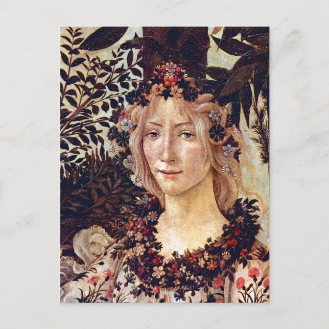 Primavera, detail Flora, Botticelli c. 1482 Postcard (Front)