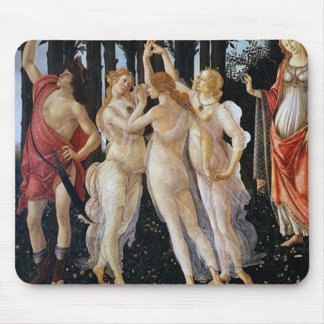 Primavera (detail), Sandro Botticelli, 1482 Mouse Pad (Front)