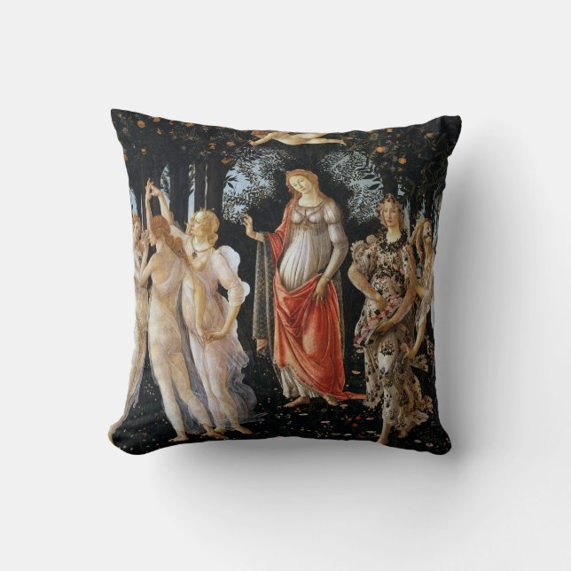 Primavera, Sandro Botticelli, 1482 Cushion (Front)