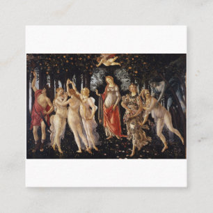 Primavera Sandro Botticelli Square Business Card