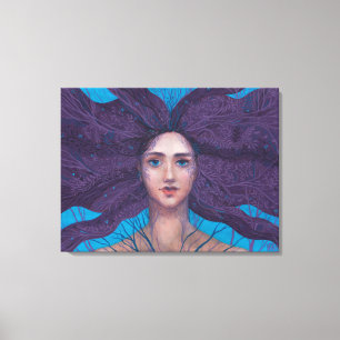 Primavera Spring Goddess Fantasy Surreal Portrait Canvas Print