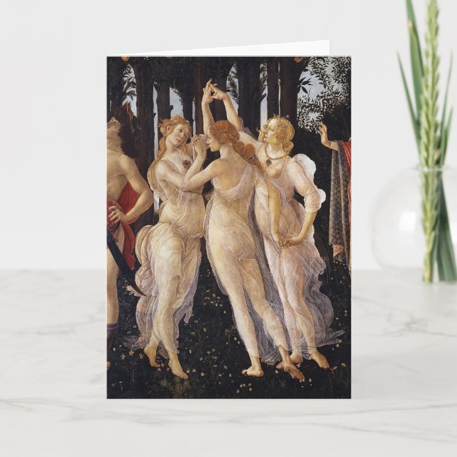 Primavera, Three Graces, by Sandro Botticelli Card (Front)