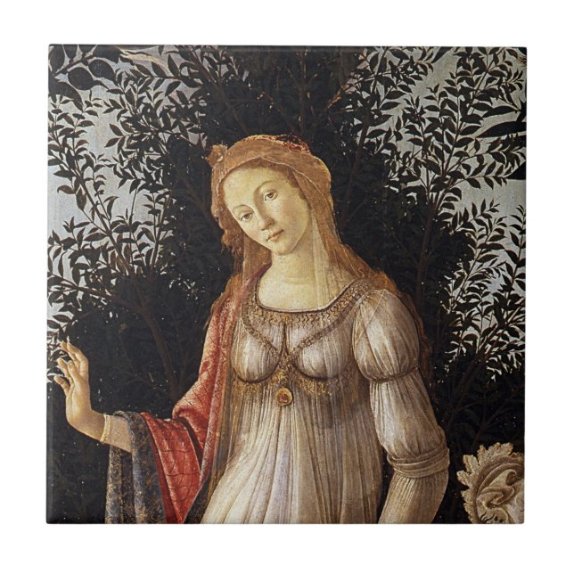 Primavera, Venus detail by Sandro Botticelli Ceramic Tile (Front)