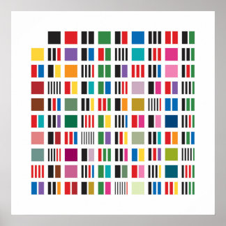 Prime Factor Poster - White