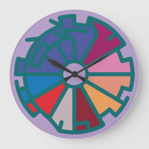 PRIME LINE Chained Number colors by MASANSER PIXEL Large Clock