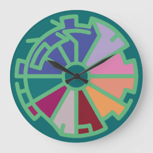 PRIME LINE Chained Number colors by MASANSER PIXEL Large Clock