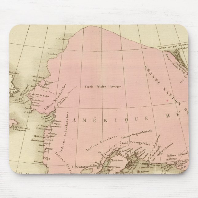 Prime meridians Washington and Paris Mouse Pad (Front)