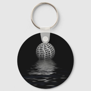 Prime number planet key ring