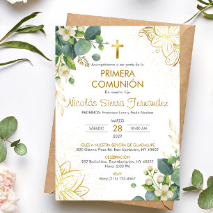 Primera Comunion Boy Girl Catholic First Communion Invitation