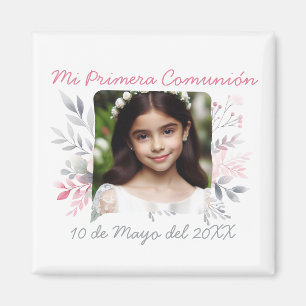 Primera Comunión con Foto y Flores Spanish Magnet