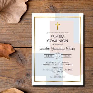 Primera Comunion Elegant Catholic First Communion Invitation
