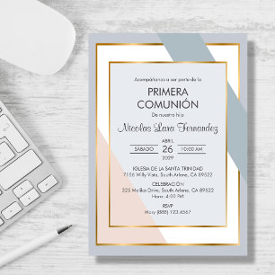 Primera Comunion Elegant Gorgeous First Communion Invitation