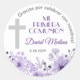 Primera Comunion Gifts and Favours First Communion Classic Round Sticker