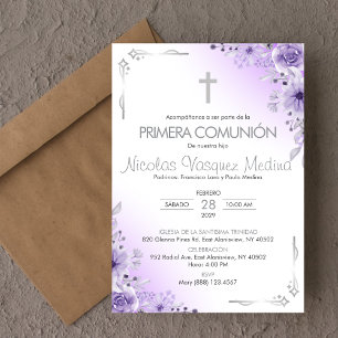 Primera Comunion Invitacion First Holy Communion Invitation